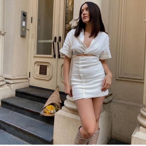 Zara Cutout Collared Button Dress Size XXL - Picture 4 of 16